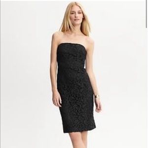 Banana Republic strapless lace dress
